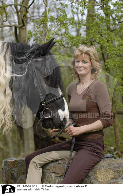 Frau mit Irish Tinker / woman with Irish Tinker / AP-02801