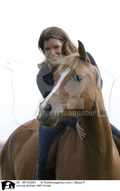 young woman with horse / AP-03281