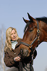 young woman with horse