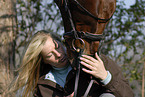 young woman with horse