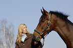 young woman with horse