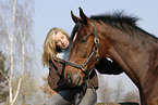 young woman with horse