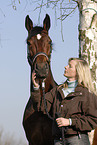 young woman with horse