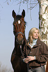 young woman with horse