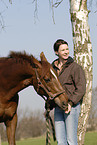 young woman with horse