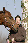 young woman with horse