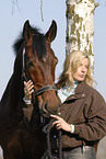 young woman with horse