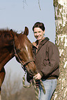 young woman with horse