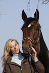 young woman with horse