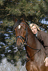 young woman with horse