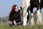 young woman with horse