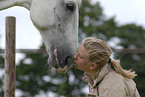 young woman with horse