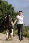 young woman with Irish Tinker