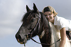 young woman with Irish Tinker