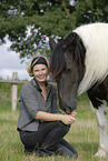 young woman with Irish Tinker