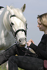 woman with arabian horse