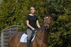 young woman with horse
