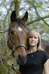 young woman with horse