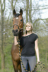 young woman with horse