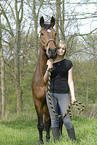 young woman with horse