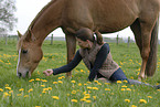 young woman with horse