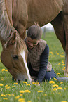 young woman with horse