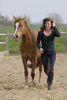 young woman with horse