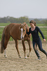 young woman with horse
