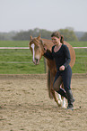 young woman with horse
