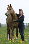 young woman with horse