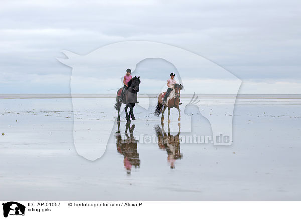 reitende Mdchen / riding girls / AP-01057
