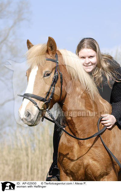 junge Frau mit Haflinger / woman with Haflinger / AP-02930