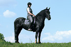 woman with Friesian