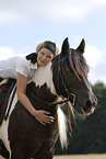 young woman with Irish Tinker