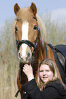 woman with Haflinger