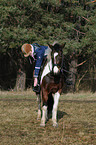 rider at lunge