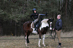 rider at lunge