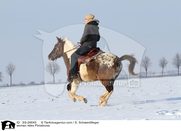 woman rides Pintaloosa / SS-26645