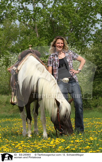 woman and Pintaloosa / SS-26960