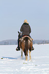 woman rides Pintaloosa