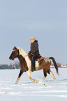 woman rides Pintaloosa
