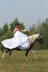 woman rides Pintaloosa