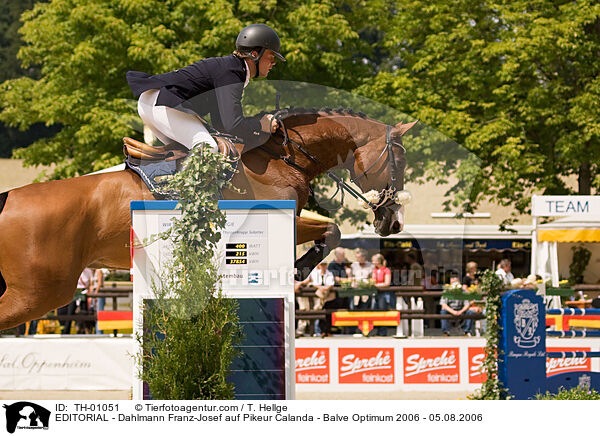 REDAKTIONELL - Dahlmann Franz-Josef auf Pikeur Calanda - Balve Optimum 2006 - 05.08.2006 / EDITORIAL - Dahlmann Franz-Josef auf Pikeur Calanda - Balve Optimum 2006 - 05.08.2006 / TH-01051
