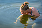 woman with Koi