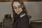 woman with dwarf Hamster
