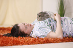 young woman with guinea pig