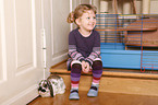 girl with bunny