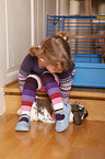 girl with bunny
