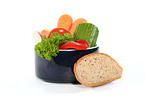 vegetables and crust
