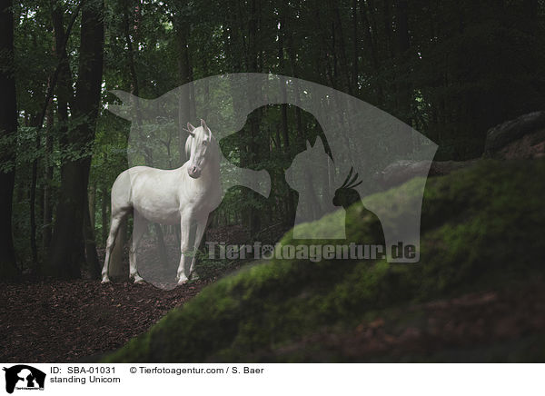 stehendes Einhorn / standing Unicorn / SBA-01031